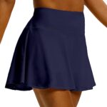 LTMNSZO Women’s High Waist Pleated Tennis Skirt Lightweight Athletic Golf Skorts Skirts for Women with Pockets Navy Blue S