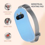 Heating Pad, Portable Cordless Menstrual Heating Pad 5s Fast Heating, Heating Pads for Cramps with 3 Heat Levels and 3 Massage Modes, Heating Pad for Back Pain Gift for Women and Girl(Deep Blue)
