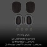 BlueParrot B450-XT Cushion Kit – Includes Foam and Leatherette Replacement Ear Cushions, Four Foam Windscreens (for B450-XT only – 1st Gen Prior to May 2020) VXI-204019-B