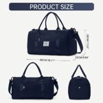 Ryanair Cabin Bags 50x40x20 Carry On Bag Holdall Lightweight Cabin Luggage Travel Duffel Bag with Shoes Compartment Weekender Bags Women Overnight Bag Sport Duffel Gym Tote Bag,Navy Blue