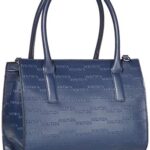 Nautica womens Sandy Jr. Top Handel With Removable Crossbody Strap Satchel Bag, Navy(embossed Logo), One Size US
