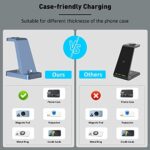 Charging Station for iPhone – 3 in 1 Wireless Charger Stand for Apple Watch Series 7 6 SE 5 4 3 2 & Charging Dock for iPhone 14 13 12 11 Pro X Max XS XR 8 7 Plus 6s 6 with Adapter