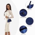 AOYUNHUI Handbags for Women Satin Evening Handbags Purse Clutch Purse for Women Girls Wedding Cocktail Party Bag-Blue