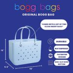 BOGG BAG Original X Large Waterproof Washable Tip Proof Durable Open Tote Bag for the Beach Boat Pool Sports 19x15x9.5 – Lightweight Cute Tote Bag – Durable Rubber Bags For Women – Patented Design