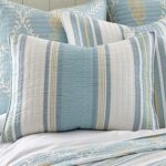 Levtex Home – Kailua Quilt Set – King Quilt + Two King Pillow Shams – Stripe – Blue Teal Taupe Cream – Quilt (106x92in.) and Pillow Shams (36x20in.) – Reversible – Cotton Fabric