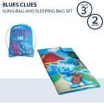 Idea Nuova Nickelodeon Blue’s Clues Sling Bag and Cozy Lightweight Zip Around Sleeping Bag, 46” L x 26” W, Ages 3+