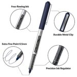 Shuttle Art RollerBall Pens, 25 Pack Blue Fine Point Roller Ball Pens, 0.5mm Liquid Ink Pens for Writing Journaling Taking Notes School Office