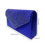 Groupcow New Ladies Evening Handbags Bridal Wedding Bag Handbag (Royal Blue)