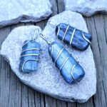 Blue Kyanite Wire Wrapped Pendant. Crystal Necklace for Connection. Deep Blue Energy Encourages Self-Expression, Speaking Your Truth, Courage, and Protection. Throat, Third-Eye Chakra for Reiki