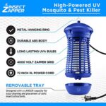 Livin’ Well Blue Bug Zapper Indoor Outdoor – 4000V High Powered Electric Mosquito Zapper Home Patio, 1,500 Sq Ft Range Fly Zapper Mosquito Trap,18W UVA Bulb Mosquito Killer Lamp Insect Bug Light