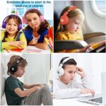 Mokata Headphones Bluetooth Wireless/Wired Kids Volume Limited 94 /110dB Over Ear Foldable Noise Protection Headset with AUX 3.5mm Mic for Boys Girls Child Travel School Cellphone Pad Tablet PC Blue
