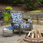 Arden Selections Outdoor Deep Seating Cushion Set 24 x 24, Blue Garden Floral