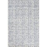 nuLOOM Rosanne Transitional Striped Area Rug, 6′ 7″ x 9′, Blue