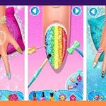 Blue nail salon game online