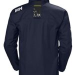 Helly Hansen Men’s Standard Crew Hooded Waterproof Windproof Breathable Rain Coat Jacket, 597 Navy, Large
