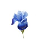Angel Isabella Artificial Flowers – 16″ Iris Artificial Flowers for Decoration in Wedding Flowers Bouquets, Flower Vases, Arrangements, & Centerpieces – Pack of 4 Real Touch Flowers (Shades of Blue)