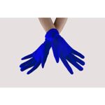 Seeksmile Adult Spandex Gloves Wrist Length Halloween Cosplay Costume Glove (Free Size, Blue)