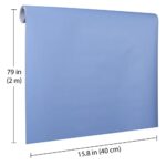 Consine Light Blue Peel and Stick Wallpaper, 15.7 X 78.7 inches Renter Friendly Wallpaper, Vinyl PVC Removable Wall Paper, Self-Adhesive Wall Sticker Decoration for Counter Furniture Cabinet and Room