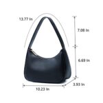CYHTWSDJ Shoulder Bags for Women, Cute Hobo Tote Handbag Mini Clutch Purse with Zipper Closure (Blue)