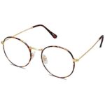 SOJOS Blue Light Blocking Computer Glasses Round Eyewear Anti Blue Light Lens Preppy Chic SJ5024 with Demi Frame/Anti-Blue Light Lens