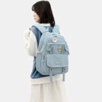 Makukke School Backpack for Women, Laptop Backpack 15.6 Inch College School Bag Anti Theft Travel Daypack Bookbag for Girls,Blue