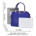 JHVYF Women Claissic Top Handle Handbag Crossbody Casual Purse Satchel Tote Sapphire Blue