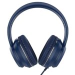 RORSOU R8 On-Ear Headphones with Microphone, Lightweight Folding Stereo Bass Headphones with 1.5M No-Tangle Cord, Portable Wired Headphones for Smartphone Tablet Computer MP3 / 4 (Blue)