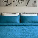Mezzati Bedspread Coverlet Set Stunning Blue – Prestige Collection – Comforter Bedding Cover – Brushed Microfiber Bedding 3-Piece Quilt Set (Queen/Full, Stunning Blue)