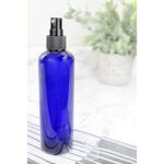 Cornucopia 8oz Cobalt Blue Plastic PET Spray Bottles w/Fine Mist Atomizers (6-pack); for DIY Home Cleaning, Aromatherapy, & Beauty Care
