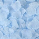 1000 Pieces Light Blue Artificial Silk Rose Petals Flower Decoration Wedding Party Color Light Blue