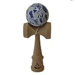 Blue/White Butterfly and Flower Freestyle Kendama