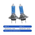 Dewkou 2 Pack Car Headlight Bulb, H7 Halogen Headlight Bulb with Super White, PX26D 12V/100W Fog Light Bulb