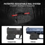 Solofish 700 Lumens Adjustable Pistol Light Laser Combo, Strobe Function Blue Laser and Tactical Light Fits for Full Size & Compact with Rail
