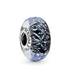 PANDORA Charm Murano Azul Oscuro 798938C00 Plata, 14,8 x 14,8 x 8,6 mm, Metal, Rhinestone