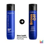 Matrix Brass Off Blue Shampoo | Color Depositing | Refreshes Hair & Neutralizes Brassy Tones | For Lightened Brunettes or Dark Blondes | For Color Treated Hair | Salon Shampoo | Packaging May Vary