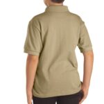 Dickies Big Boys’ Short Sleeve Pique Polo Shirt, Dark Navy, X-Large (18/20)