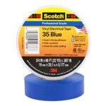 Scotch 10836-DL-10 Electrical Tape, 3/4″ by 66′, Blue