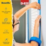 D-NYX 4 Pack Professional Painters Tape 1/2″ 3/4″ 1” 2” inches x 60 Yards Sharp Edge Line Technology Residue-Free Multi-Surface Blue Painter Tape Automotive Paper Masking Paint Tape