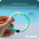 Lokai Silicone Beaded Bracelet for Animal Rescue Cause – Medium, 6.5 Inch Circumference – Jewelry Fashion Bracelet Slides-On for Comfortable Fit for Men, Women & Kids