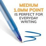 BIC Round Stic Xtra Life Blue Ballpoint Pens, Medium Point (1.0mm), 10-Count Pack of Bulk Pens, Flexible Round Barrel for Writing Comfort, No. 1 Selling Ballpoint Pens