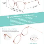 Gaoye Blue Light Blocking Glasses for Women, Fashion Cat Eye Fake Eyeglasses Frames UV Ray Filter Computer Gaming Glasses (Pink Frame/Transparent Lens)