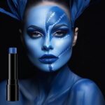 BADCOLOR Blue Face Body Paint Stick Eye Black, Royal Blue Face Painting for Softball Football Baseball Lacrosse, Professional Facepaint Makeup for Halloween Special Effects Cosplay Costume Parties