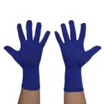 Sheface Men’s and Women’s Wrist Spandex Gloves Stretchy Costume Gloves Banquet Party Wedding Gloves (Blue)