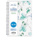 Blue Sky 2024 Weekly and Monthly Planner, January – December, 5″ x 8″, Frosted Cover, Wirebound, Lindley (101579-24)