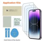 Focuses iPhone 14 Pro Max Blue Light Screen Protector iPhone 14 Pro Max Anti Blue Light Screen Protector 6.7inch. Anti Blue Light Tempered Glass Film for iPhone 14 Pro Max 3-Pack