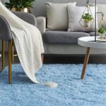 Beglad Soft Fluffy Area Rug Modern Shaggy Bedroom Rugs for Kids Room Extra Comfy Nursery Rug Floor Carpets Boys Girls Fuzzy Shag Fur Home Decor Rug, 4 ft x 5.3 ft, Cobalt Blue