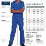 Cherokee Cargo Pant for Men and Women with Zip Fly Front and Adjustable Webbed Drawstring 4100, L, Galaxy Blue