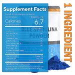 Organic Blue Spirulina Powder – 100% Pure Superfood, Blue-Green Algae, No Fishy Smell, Natural Food Coloring for Smoothies & Protein Drinks – Non GMO, Gluten-Free, Vegan + USDA Certified, 30 Servings