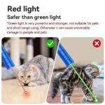 MIPREZT Rechargeable Red Laser Pointer Long Range, Low Power Laser Pointer Beam Pen, Strong Lazer Pointer with Star Cap, Red Laser Light for Dogs Cats Outdoor Hunting Meeting Teaching-Blue