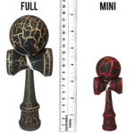 KENDAMA TOY CO. 2-Pack The Best Pocket Kendama (not Full Size) – Awesome Colors: Black/Red & Red/Blue Kendama Set- Solid Wood- for Better Hand and Eye Coordination